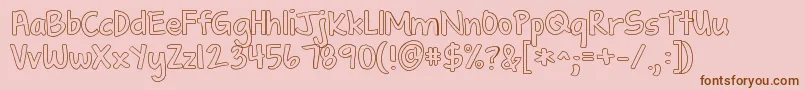 Kgshadowofthenight Font – Brown Fonts on Pink Background