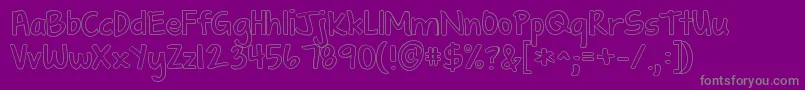 Kgshadowofthenight Font – Gray Fonts on Purple Background