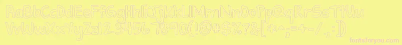 Kgshadowofthenight Font – Pink Fonts on Yellow Background