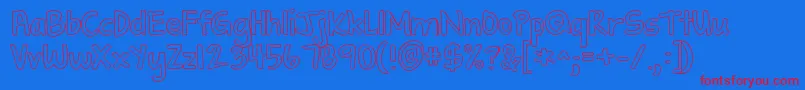 Kgshadowofthenight Font – Red Fonts on Blue Background