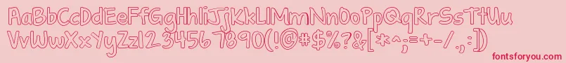 Kgshadowofthenight Font – Red Fonts on Pink Background