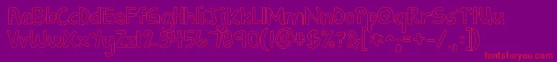 Kgshadowofthenight Font – Red Fonts on Purple Background