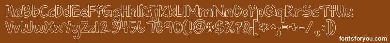 Шрифт Kgshadowofthenight – белые шрифты на коричневом фоне