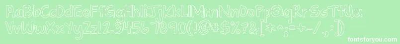 Kgshadowofthenight Font – White Fonts on Green Background
