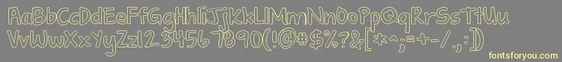 Kgshadowofthenight Font – Yellow Fonts on Gray Background