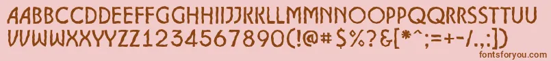 ALancetbrk Font – Brown Fonts on Pink Background