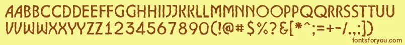 ALancetbrk Font – Brown Fonts on Yellow Background
