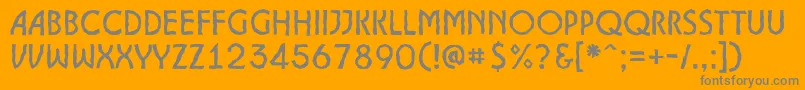 ALancetbrk-Schriftart – Graue Schriften auf orangefarbenem Hintergrund