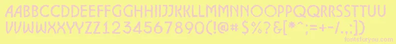 ALancetbrk Font – Pink Fonts on Yellow Background