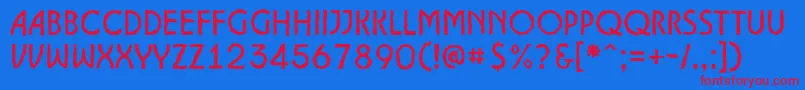 ALancetbrk Font – Red Fonts on Blue Background