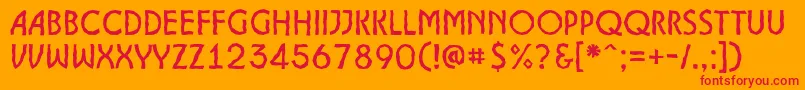 ALancetbrk Font – Red Fonts on Orange Background