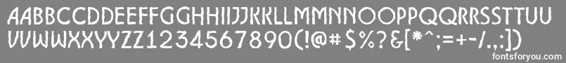 ALancetbrk Font – White Fonts on Gray Background