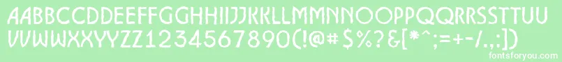 ALancetbrk Font – White Fonts on Green Background