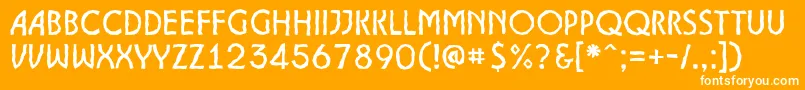 ALancetbrk Font – White Fonts on Orange Background