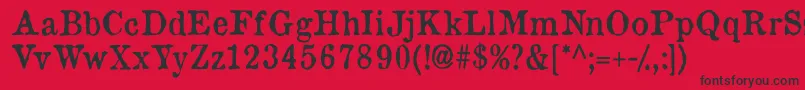 Oldnewspapertypes Font – Black Fonts on Red Background