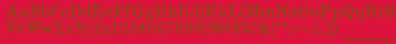 Oldnewspapertypes Font – Brown Fonts on Red Background