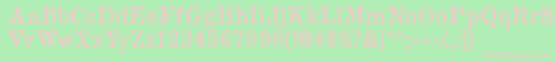 Шрифт Oldnewspapertypes – розовые шрифты на зелёном фоне