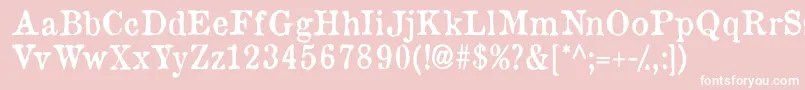 Oldnewspapertypes Font – White Fonts on Pink Background