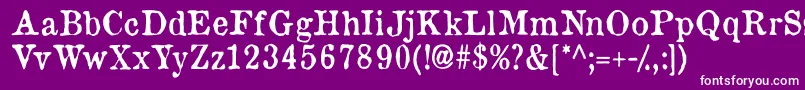 Oldnewspapertypes Font – White Fonts on Purple Background