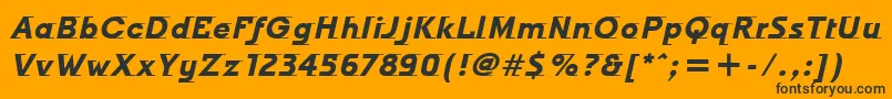 OdysseeItcBoldItalic Font – Black Fonts on Orange Background