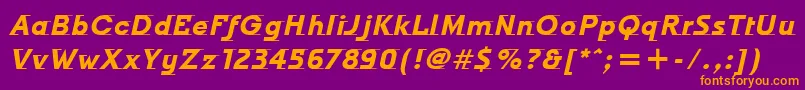 OdysseeItcBoldItalic Font – Orange Fonts on Purple Background