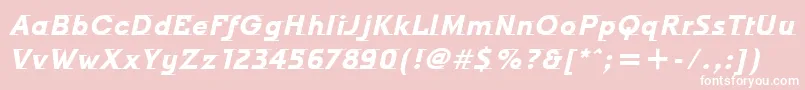 OdysseeItcBoldItalic Font – White Fonts on Pink Background