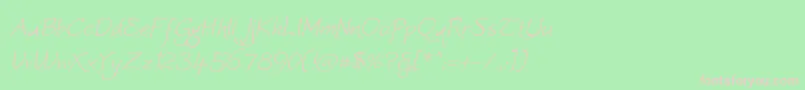 Worstveldslingextraoblique Font – Pink Fonts on Green Background