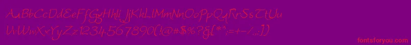 Worstveldslingextraoblique Font – Red Fonts on Purple Background