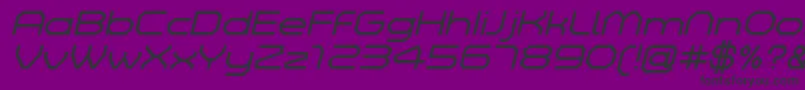 ZeltaSixDemoLightItalic Font – Black Fonts on Purple Background