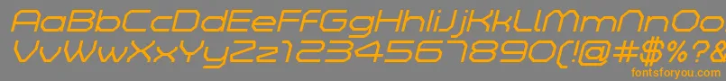 Шрифт ZeltaSixDemoLightItalic – оранжевые шрифты на сером фоне