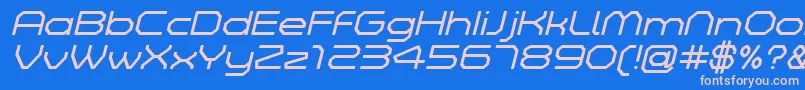ZeltaSixDemoLightItalic Font – Pink Fonts on Blue Background
