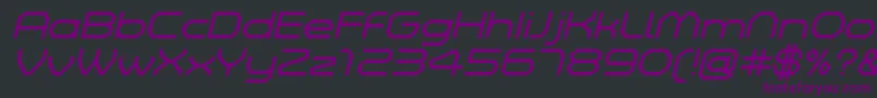 ZeltaSixDemoLightItalic-Schriftart – Violette Schriften auf schwarzem Hintergrund