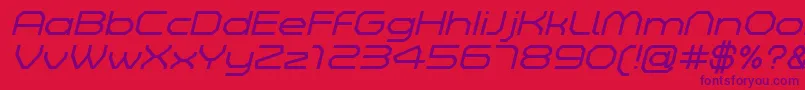 ZeltaSixDemoLightItalic Font – Purple Fonts on Red Background