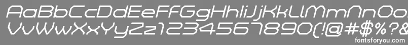 ZeltaSixDemoLightItalic Font – White Fonts on Gray Background