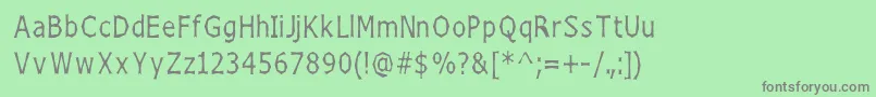 ChizzlerThin Font – Gray Fonts on Green Background