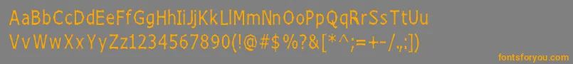 ChizzlerThin Font – Orange Fonts on Gray Background