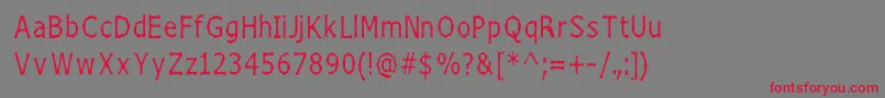 ChizzlerThin Font – Red Fonts on Gray Background