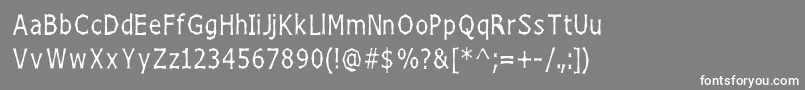ChizzlerThin Font – White Fonts on Gray Background