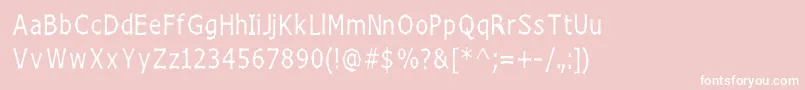 ChizzlerThin Font – White Fonts on Pink Background