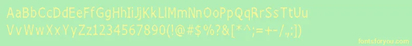 ChizzlerThin Font – Yellow Fonts on Green Background