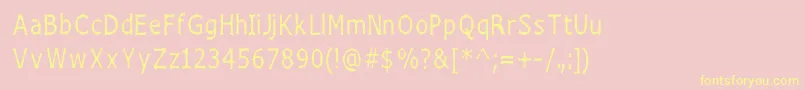 ChizzlerThin Font – Yellow Fonts on Pink Background