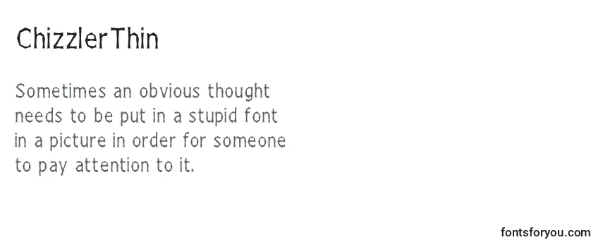 Review of the ChizzlerThin Font
