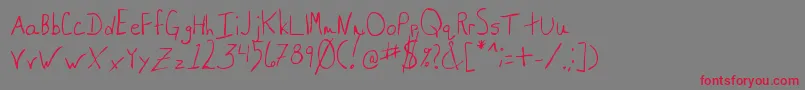 MtfSaxy Font – Red Fonts on Gray Background