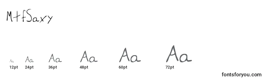 MtfSaxy Font Sizes