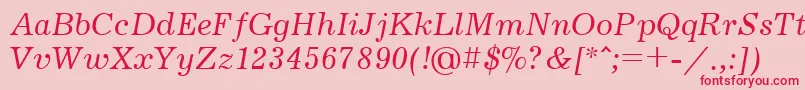 Шрифт JournalcttItalic – красные шрифты на розовом фоне