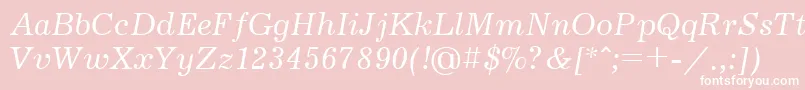 fuente JournalcttItalic – Fuentes Blancas Sobre Fondo Rosa