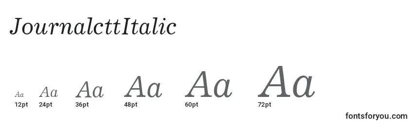 Размеры шрифта JournalcttItalic
