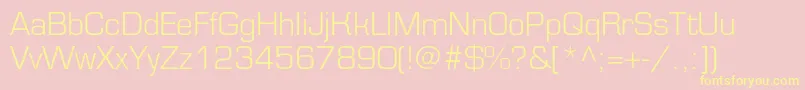 Eurofontlightc Font – Yellow Fonts on Pink Background