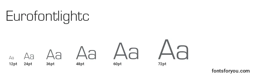 Eurofontlightc Font Sizes