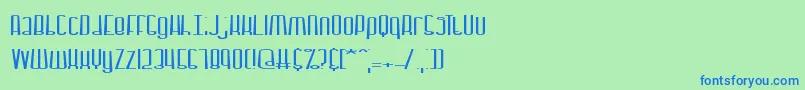 Шрифт DystorqueBrk – синие шрифты на зелёном фоне